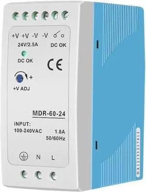 RWRAPS Power Supply MDR-60-5 60w 5v Din Rail ac to dc Switching Power Supply RWRAPS Power Supply MDR-60-5 60w 5v Din Rail ac to dc Switching Power Supply