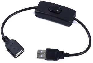 30cm USB Cable with Switch ON/Off Cable Extension Toggle Adapter for USB Lamp USB Fan Power Supply Line Durable(Black) 30cm USB Cable with Switch ON/Off Cable Extension Toggle Adapter for USB Lamp USB Fan Power Supply Line Durable(Black)