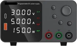 dc Power Supply Adjustable DC Power Supply 30V 10A 60V 5A 120V Lab Power Source Stabilized Power Supply Voltage Regulator Switch (Color : TPS305 Black) dc Power Supply Adjustable DC Power Supply 30V 10A 60V 5A 120V Lab Power Source Stabilized Power Supply Voltage Regulator Switch (Color : TPS305 Black)