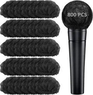 800 Units Disposable Microphone Protective Covers, Individually Wrapped Handheld Mic Shields Elastic Non-Woven, for Karaoke, Recording, Stage Performance 800 Units Disposable Microphone Protective Covers, Individually Wrapped Handheld Mic Shields Elastic Non-Woven, for Karaoke, Recording, Stage Performance