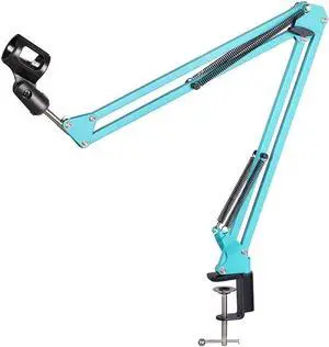 Extendable Recording Microphone Holder with Mic Clip Table Mounting Clamp (Color : White) (Blue) Extendable Recording Microphone Holder with Mic Clip Table Mounting Clamp (Color : White) (Blue)