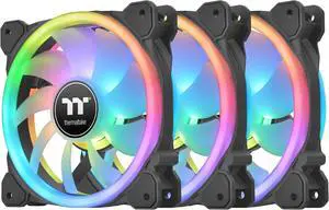 Thermaltake SWAFAN 12 RGB Radiator Fan TT Premium Edition 3 Pack, Swappable Fan Blade Design, Customizable air Flow Direction, 2000 RPM, CL-F137-PL12SW-A, Black Thermaltake SWAFAN 12 RGB Radiator Fan TT Premium Edition 3 Pack, Swappable Fan Blade Design, Customizable air Flow Direction, 2000 RPM, CL-F137-PL12SW-A, Black