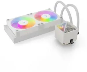 Valkyrie V240 Lite AIO CPU Liquid Cooler, White, 240mm, RGB LEDs, FDB 120mm Fans 2150RPM, 2800RPM Pump, Fits AMD AM5/AM4, Intel LGA 1851, AMD Ryzen 9800x3D, 7800x3D, Intel Core Ultra 245K, 265K, 285K Valkyrie V240 Lite AIO CPU Liquid Cooler, White, 240mm, RGB LEDs, FDB 120mm Fans 2150RPM, 2800RPM Pump, Fits AMD AM5/AM4, Intel LGA 1851, AMD Ryzen 9800x3D, 7800x3D, Intel Core Ultra 245K, 265K, 285K
