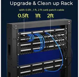 Rapink Patch Cables Cat6 1ft (24 Pack), Ethernet Patch Cable 10G Support, Cat 6 Patch Cable for Patch Panel to Switch, Flexiable Cat 6 Ethernet Cable with Gold Plated White Rapink Patch Cables Cat6 1ft (24 Pack), Ethernet Patch Cable 10G Support, Cat 6 Patch Cable for Patch Panel to Switch, Flexiable Cat 6 Ethernet Cable with Gold Plated White