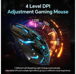 Gaming Keyboard and Mouse Combo, USB Wired RGB Backlit, Mechanical Feel Anti-ghosting Keyboard 3200DPI Ergonomic Mouse, LED Gaming Set for Laptop PC PS4 Xbox Mac Game Work Gaming Keyboard and Mouse Combo, USB Wired RGB Backlit, Mechanical Feel Anti-ghosting Keyboard 3200DPI Ergonomic Mouse, LED Gaming Set for Laptop PC PS4 Xbox Mac Game Work