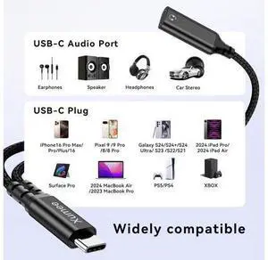 USB C Splitter 1 in 2 Out, Dual USB-C Headphones & Charging Adapter, Type C Audio Dongle Cable with Built-in DAC & 60W Fast Charging for iPhone 17/16/15 Series,Galaxy S25/S24,Pixel 10 (Black) USB C Splitter 1 in 2 Out, Dual USB-C Headphones & Charging Adapter, Type C Audio Dongle Cable with Built-in DAC & 60W Fast Charging for iPhone 17/16/15 Series,Galaxy S25/S24,Pixel 10 (Black)