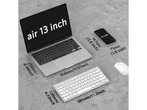 Wireless Keyboard for Mac, Keyboard for Mac, Stable Bluetooth & Ultra-Slim Portable, Ergonomic Design, Compatible with MacBook Pro/Air/iMac, Silverwhite Wireless Keyboard for Mac, Keyboard for Mac, Stable Bluetooth & Ultra-Slim Portable, Ergonomic Design, Compatible with MacBook Pro/Air/iMac, Silverwhite