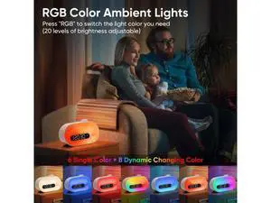 White Noise Sound Machine & Sunrise Alarm Clock, 30 Sleep Sounds, 14 Night Lights, 0-100% Dimmer, Dual Alarm, Sleep Timer, Dimmable Bedside Lamp Wake Up Light for Heavy Sleepers Adults, Kids, Bedrooms White Noise Sound Machine & Sunrise Alarm Clock, 30 Sleep Sounds, 14 Night Lights, 0-100% Dimmer, Dual Alarm, Sleep Timer, Dimmable Bedside Lamp Wake Up Light for Heavy Sleepers Adults, Kids, Bedrooms