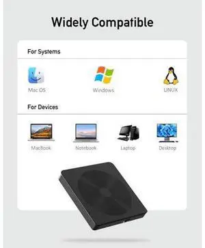 External CD/DVD Drive for Laptop with USB 3.0 & Type-C, DVD CD Burner, External Disc Drive, CD Reader for Laptop, Lightweight USB CD/DVD External Drive Compatible with PC, Windows Mac Os Linux External CD/DVD Drive for Laptop with USB 3.0 & Type-C, DVD CD Burner, External Disc Drive, CD Reader for Laptop, Lightweight USB CD/DVD External Drive Compatible with PC, Windows Mac Os Linux