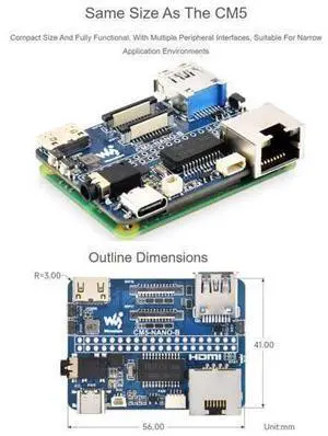 waveshare Nano Base Board (B) for Raspberry Pi Compute Module 5 Lite/eMMC,CM5 Mini Expansion Board,Integrate Multiple Peripheral Interfaces waveshare Nano Base Board (B) for Raspberry Pi Compute Module 5 Lite/eMMC,CM5 Mini Expansion Board,Integrate Multiple Peripheral Interfaces
