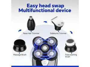 Bald Head Shaver,Electric Head Shavers for Bald Men, 5-in-1 Head and Face Grooming Kit, Waterproof Cordless Rotary Razor and USB Rechargeable,Gifts for Men Bald Head Shaver,Electric Head Shavers for Bald Men, 5-in-1 Head and Face Grooming Kit, Waterproof Cordless Rotary Razor and USB Rechargeable,Gifts for Men