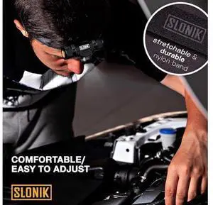 SLONIK Headlamp Rechargeable - 1000 Lumen LED USB Rechargeable Headlight - IPX4 Waterproof Head Lamp with Bright 60 ft Flashlight Beam - Hiking & Outdoor Camping Gear, Black - LED Headlamp SLONIK Headlamp Rechargeable - 1000 Lumen LED USB Rechargeable Headlight - IPX4 Waterproof Head Lamp with Bright 60 ft Flashlight Beam - Hiking & Outdoor Camping Gear, Black - LED Headlamp