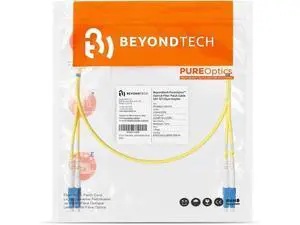 BEYONDTECH 20m (65.6ft) LC to LC Fiber Patch Cable UPC Single-Mode Duplex Fiber Optic Cable 9/125µm core, Compatible with OS1 & OS2 LSZH PUREOptics Series BEYONDTECH 20m (65.6ft) LC to LC Fiber Patch Cable UPC Single-Mode Duplex Fiber Optic Cable 9/125µm core, Compatible with OS1 & OS2 LSZH PUREOptics Series
