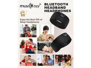 MUSICOZY Sleep Headphones Bluetooth 5.4 Headband, Sports Wireless Earphones Sweat Resistant Earbuds Sleeping Headphone with Ultra-Thin HD Stereo Speaker for Workout Running Cool Gadgets Unique Gifts MUSICOZY Sleep Headphones Bluetooth 5.4 Headband, Sports Wireless Earphones Sweat Resistant Earbuds Sleeping Headphone with Ultra-Thin HD Stereo Speaker for Workout Running Cool Gadgets Unique Gifts