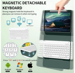 Keyboard Case for iPad (A16) 11th/10th Generation 2025/2022 with Pencil Holder, Detachable Wireless Bluetooth Fast Pairing Keyboard, Durable Soft TPU Cover for 11" iPad11/10.9" iPad10 Gen, Green Keyboard Case for iPad (A16) 11th/10th Generation 2025/2022 with Pencil Holder, Detachable Wireless Bluetooth Fast Pairing Keyboard, Durable Soft TPU Cover for 11" iPad11/10.9" iPad10 Gen, Green