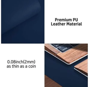 Leather Desk Pad Protector Mouse Pad Office Desk Mat Non-Slip PU Leather Desk Blotter Laptop Desk Pad Waterproof Desk Writing Pad for Office and Home (Dark Blue 23.6 x 13.7) Leather Desk Pad Protector Mouse Pad Office Desk Mat Non-Slip PU Leather Desk Blotter Laptop Desk Pad Waterproof Desk Writing Pad for Office and Home (Dark Blue 23.6 x 13.7)