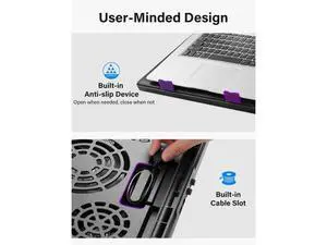 Kootek Laptop Cooling Pad, Laptop Cooler with 5 Quiet Fans for 12"-17" Computer PC Notebook Gaming Laptop Fan, Height Adjustable Laptop Cooling Stand Laptop Accessories (Purple) Kootek Laptop Cooling Pad, Laptop Cooler with 5 Quiet Fans for 12"-17" Computer PC Notebook Gaming Laptop Fan, Height Adjustable Laptop Cooling Stand Laptop Accessories (Purple)