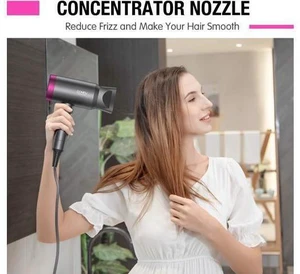 CONFU Ionic Blow Dryer 1600W, Portable Lightweight Fast Drying Negative Ion Hairdryer Blowdryer, 3 Heat Settings & Infinity Speed, with Diffuser and Concentrator Nozzle for Home & Travel CONFU Ionic Blow Dryer 1600W, Portable Lightweight Fast Drying Negative Ion Hairdryer Blowdryer, 3 Heat Settings & Infinity Speed, with Diffuser and Concentrator Nozzle for Home & Travel