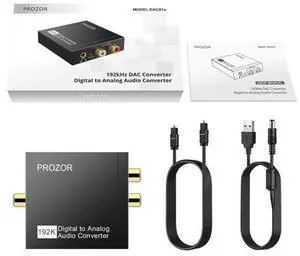 192KHz Digital to Analog Audio Converter DAC Digital SPDIF Optical to Analog L/R RCA Converter Toslink Optical to 3.5mm Jack Adapter for PS3 HD DVD PS4 Amp TV Home Cinema 192KHz Digital to Analog Audio Converter DAC Digital SPDIF Optical to Analog L/R RCA Converter Toslink Optical to 3.5mm Jack Adapter for PS3 HD DVD PS4 Amp TV Home Cinema