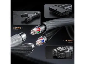 AsiaHorse 12VHPWR Cable Extension Kit, 16AWG Pcie 5.0 PSU Cable Extension Kit Soft Braided Power Supply Cable Extension, 24pin ATX /4+4pin EPS /12+4pin 30CM Length with Cable Combs AsiaHorse 12VHPWR Cable Extension Kit, 16AWG Pcie 5.0 PSU Cable Extension Kit Soft Braided Power Supply Cable Extension, 24pin ATX /4+4pin EPS /12+4pin 30CM Length with Cable Combs