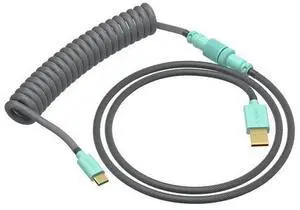 Ranked Coiled Keyboard Cable | Handcrafted Double-Sleeved Braided Cable | USB Type C to A | 5-Pin Aviator Connector for Custom Mechanical Gaming Keyboard | Support Fast Charge 20W (Dolch) Ranked Coiled Keyboard Cable | Handcrafted Double-Sleeved Braided Cable | USB Type C to A | 5-Pin Aviator Connector for Custom Mechanical Gaming Keyboard | Support Fast Charge 20W (Dolch)