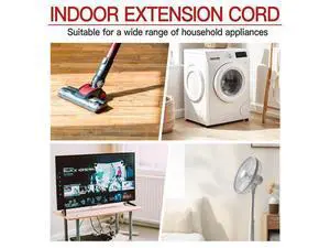 16/3 Short Extension Cord 8 Inch 10 Pack, Black Extension Cord Flexible & Durable, Indoor 3 Prong Power Cable, Suitable for Home and Office, 13 Amp 1625 Watt 125VAC 16AWG, ETL Listed 16/3 Short Extension Cord 8 Inch 10 Pack, Black Extension Cord Flexible & Durable, Indoor 3 Prong Power Cable, Suitable for Home and Office, 13 Amp 1625 Watt 125VAC 16AWG, ETL Listed