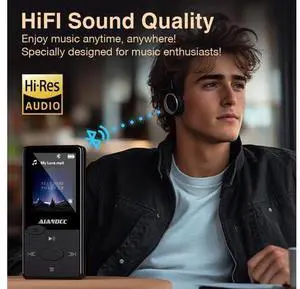 Mp3 Player with Bluetooth 5.3 HiFi Sound, Mp3 Player with FM Radio, Mini Music Player 32GB for Kids Adults, Earphones Included, TF Card can be Inserted Mp3 Player with Bluetooth 5.3 HiFi Sound, Mp3 Player with FM Radio, Mini Music Player 32GB for Kids Adults, Earphones Included, TF Card can be Inserted