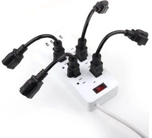 8 inch Short Power Extension Cord Outlet Saver, ETL Listed, SJTW 16AWG/13A 3 Prong Indoor/Outdoor Use, 10 Pack, Black 8 inch Short Power Extension Cord Outlet Saver, ETL Listed, SJTW 16AWG/13A 3 Prong Indoor/Outdoor Use, 10 Pack, Black