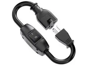 Heavy Duty On/Off Switch Extension Cord 12-AWG 15A Household Plug Male to Female T Blade Adapter Cable with Heavy Duty Double Break 20A 125V Inline Switch, L=32CM Heavy Duty On/Off Switch Extension Cord 12-AWG 15A Household Plug Male to Female T Blade Adapter Cable with Heavy Duty Double Break 20A 125V Inline Switch, L=32CM