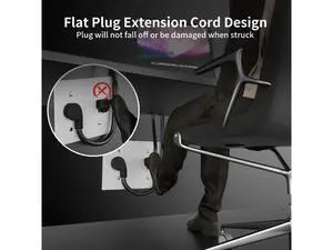 14 Gauge 6 Feet (3 Pack) Flat Plug Extension Cord Black Indoor Outdoor, Heavy Duty 3 Prong Grounded Low Profile Extension Wire Flexible, 15A 1875W 125V 14AWG SJTW, ETL Listed 14 Gauge 6 Feet (3 Pack) Flat Plug Extension Cord Black Indoor Outdoor, Heavy Duty 3 Prong Grounded Low Profile Extension Wire Flexible, 15A 1875W 125V 14AWG SJTW, ETL Listed