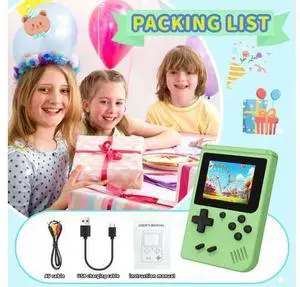 Retro Handheld Games Console Built-in 400 Video Games, Portable Handheld Emulator with 3.0 Inch Screen, Mini Travel Retro Gaming Consle (Green) Retro Handheld Games Console Built-in 400 Video Games, Portable Handheld Emulator with 3.0 Inch Screen, Mini Travel Retro Gaming Consle (Green)