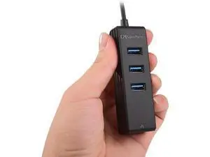 Cable Matters 4-in-1 USB Hub with Ethernet, Support Gigabit Network (USB 3.0 Hub Ethernet) with 10/100/1000Mbps Network, 3X 5Gbps USBA Ports in Black Cable Matters 4-in-1 USB Hub with Ethernet, Support Gigabit Network (USB 3.0 Hub Ethernet) with 10/100/1000Mbps Network, 3X 5Gbps USBA Ports in Black