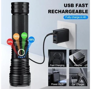 Rechargeable Flashlights High Lumens, 2Pack 99000 Lumen Super Bright LED Flashlight with 5 Modes & Waterproof, USB Fast Charging Handheld High Powered Flash Light for Home, Camping, Emergecies Rechargeable Flashlights High Lumens, 2Pack 99000 Lumen Super Bright LED Flashlight with 5 Modes & Waterproof, USB Fast Charging Handheld High Powered Flash Light for Home, Camping, Emergecies