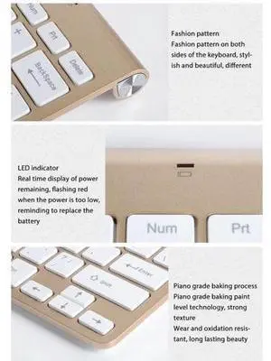 VBESTLIFE Keyboard and Mouse Combo, 2.4 Ghz USB Receiver, Ultra Slim Quiet Keyboard and Mouse Set for Office, with LED Indicator for PC Laptop (Gold), VBESTLIFE Keyboard and Mouse Combo, 2.4 Ghz USB Receiver, Ultra Slim Quiet Keyboard and Mouse Set for Office, with LED Indicator for PC Laptop (Gold),