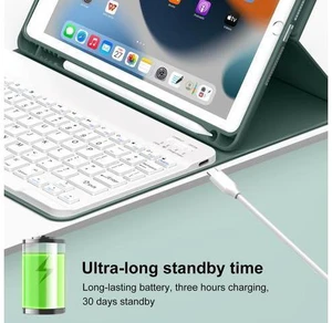 GKABXY Case with Keyboard for iPad 10.2 inch 2021/2020/2019, iPad 9th/8th/7th Generation Detachable Bluetooth Keyboard Cover with Pencil Holder, Multi-Angle Stand for Study/Office/Travel (Dark Green) GKABXY Case with Keyboard for iPad 10.2 inch 2021/2020/2019, iPad 9th/8th/7th Generation Detachable Bluetooth Keyboard Cover with Pencil Holder, Multi-Angle Stand for Study/Office/Travel (Dark Green)