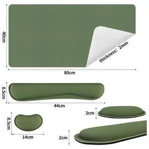 Bloss Keyboard Wrist Rest + Mouse Wrist Rest + Leather Desk Mat, Non-Slip Desk Mat Protector for Office, Home(31.515.7 Inches,Olive Green) Bloss Keyboard Wrist Rest + Mouse Wrist Rest + Leather Desk Mat, Non-Slip Desk Mat Protector for Office, Home(31.515.7 Inches,Olive Green)