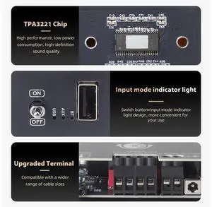 T100HS Power Amplifier Board Bluetooth5.2 TPA3221 Chip 2.0 Channel 100W2,Audio Power Amplifier T100HS Power Amplifier Board Bluetooth5.2 TPA3221 Chip 2.0 Channel 100W2,Audio Power Amplifier