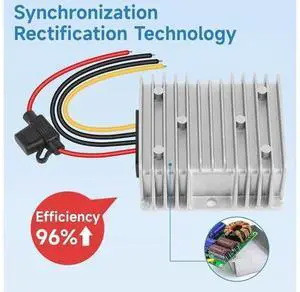 DC-DC 36V 48V to 12V 20A 240W Step Down Converter Golf Cart Voltage Regulator Reducer Transformer with Fuse Waterproof DC-DC 36V 48V to 12V 20A 240W Step Down Converter Golf Cart Voltage Regulator Reducer Transformer with Fuse Waterproof