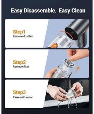SEALIGHT Car Vacuum Portable Cordless, 22000PA Mini Vacuum Cleaner and Air Duster, 4 in 1 Hand Held Vacuum with Car Accessories, Cordless Vacuum Cleaner for Car, Pet, Home, Office SEALIGHT Car Vacuum Portable Cordless, 22000PA Mini Vacuum Cleaner and Air Duster, 4 in 1 Hand Held Vacuum with Car Accessories, Cordless Vacuum Cleaner for Car, Pet, Home, Office