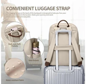 GOLF SUPAGS Laptop Backpack for Women Slim Computer Bag Work Travel College Backpack Purse Fits 14 Inch Notebook (Apricot) GOLF SUPAGS Laptop Backpack for Women Slim Computer Bag Work Travel College Backpack Purse Fits 14 Inch Notebook (Apricot)