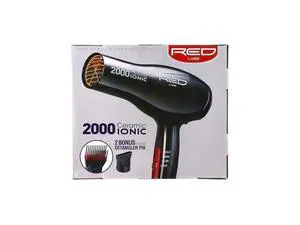 RED by Kiss Hair Dryer Ionic Hair Blow Dryer - Ceramic Technology, Anti-Frizz, 3 Heat Settings, Lightweight, 2 Detangler Piks RED by Kiss Hair Dryer Ionic Hair Blow Dryer - Ceramic Technology, Anti-Frizz, 3 Heat Settings, Lightweight, 2 Detangler Piks