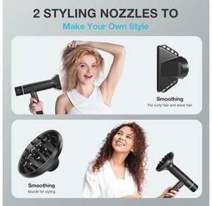 Diffuser Hair Dryer, Professional High Speed Portable Ionic Hair Blow Dryer with Diffuser for Women & Men, 3 Temps/2 Speeds, 6.56 Ft Cord, Best for Straight & Wavy Hair, for Home Travel, Black Diffuser Hair Dryer, Professional High Speed Portable Ionic Hair Blow Dryer with Diffuser for Women & Men, 3 Temps/2 Speeds, 6.56 Ft Cord, Best for Straight & Wavy Hair, for Home Travel, Black
