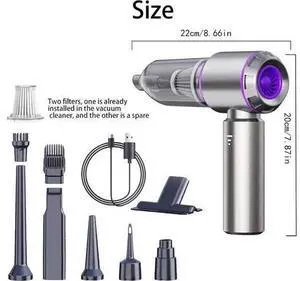 Airified Pro Car Vacuum, 3 in 1 New Pro V2 Portable 29000 Pa Suction Air Blower/Car Vacuum, Rechargeable High Power Cordless Vacuum Cleaner for Home, Long Lasting Battery Mini Vacuum Cleaner Airified Pro Car Vacuum, 3 in 1 New Pro V2 Portable 29000 Pa Suction Air Blower/Car Vacuum, Rechargeable High Power Cordless Vacuum Cleaner for Home, Long Lasting Battery Mini Vacuum Cleaner