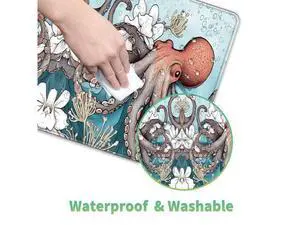 Mouse Pad,Desk Mat,Computer Mouse Pad and Cute Coasters,31.5"x11.8" with Non-Slip Black Rubber Base Mouse Pad,for Mouse Pads for Laptop,Gaming Office Home,Washable Mousepad,Octopus Marine Life Mouse Pad,Desk Mat,Computer Mouse Pad and Cute Coasters,31.5"x11.8" with Non-Slip Black Rubber Base Mouse Pad,for Mouse Pads for Laptop,Gaming Office Home,Washable Mousepad,Octopus Marine Life