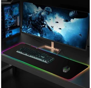 Meffort Inc RGB Gaming Mouse Pad - Extra Large XXL LED Gaming Mouse Mat with Custom Design Stitched Edges (35.4 x 15.7 Inch, Black) Meffort Inc RGB Gaming Mouse Pad - Extra Large XXL LED Gaming Mouse Mat with Custom Design Stitched Edges (35.4 x 15.7 Inch, Black)