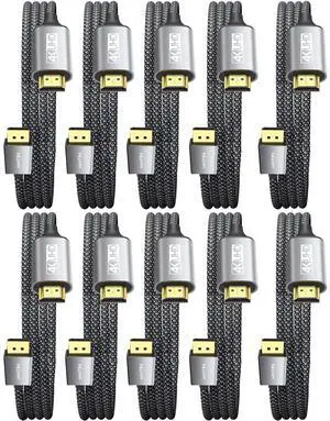 UANTIN 10 Pack 4K DisplayPort to HDMI Cable 10Ft | 1080P@120Hz,1440P/2K@60Hz Uni-Directional DP to HDMI Male Braided Cord Display Port to HDMI Cable for Dell,Lenovo,ThinkPad,HP,AMD,NVIDIA UANTIN 10 Pack 4K DisplayPort to HDMI Cable 10Ft | 1080P@120Hz,1440P/2K@60Hz Uni-Directional DP to HDMI Male Braided Cord Display Port to HDMI Cable for Dell,Lenovo,ThinkPad,HP,AMD,NVIDIA