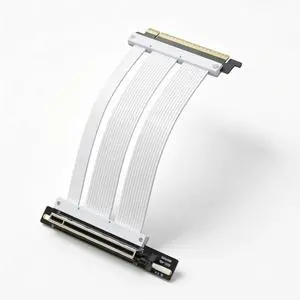 PCIe X16 GEN5 Right Angle Riser Cable PCIe 4.0 and 5.0 with GPU Vertical Mount Bracket for RTX4090,RTX5090D, RX7900XT, RX9070 ATX (20CM GEN5 White) PCIe X16 GEN5 Right Angle Riser Cable PCIe 4.0 and 5.0 with GPU Vertical Mount Bracket for RTX4090,RTX5090D, RX7900XT, RX9070 ATX (20CM GEN5 White)