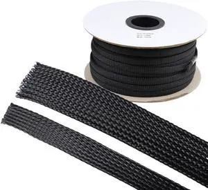 PET Black Cable Sleeve Length1/3/5/50/100M Insulated Braided Sleeving Wire Cable Flame-Retardant Nylon Tube(100 Meter,2 mm) PET Black Cable Sleeve Length1/3/5/50/100M Insulated Braided Sleeving Wire Cable Flame-Retardant Nylon Tube(100 Meter,2 mm)
