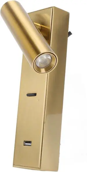 LED Wall Mounted Reading Light Stylish Design Adjustable Angled Lighting for Bedroom and Hotel Home Decor USB Charging Aluminum Alloy 100V240V (Warm Light) LED Wall Mounted Reading Light Stylish Design Adjustable Angled Lighting for Bedroom and Hotel Home Decor USB Charging Aluminum Alloy 100V240V (Warm Light)
