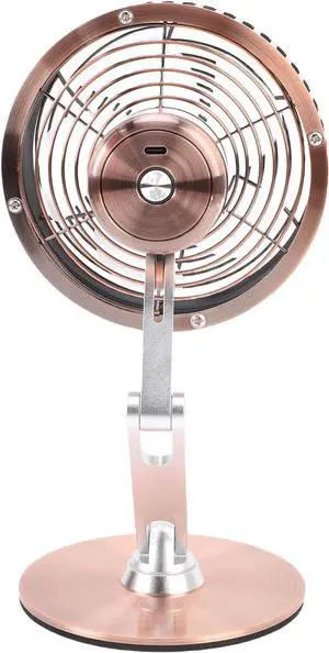 Retro Metal Desktop Fan, 3 Speed Adjustable Quiet USB Desk Fan, 360 Rotatable Three Axis Folding Design, Rechargeable Small Cooling for Daily Use (Bronze) Retro Metal Desktop Fan, 3 Speed Adjustable Quiet USB Desk Fan, 360 Rotatable Three Axis Folding Design, Rechargeable Small Cooling for Daily Use (Bronze)